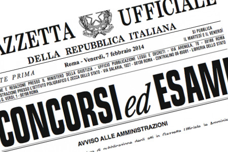 CONCORSI SCUOLA IN GAZZETTA